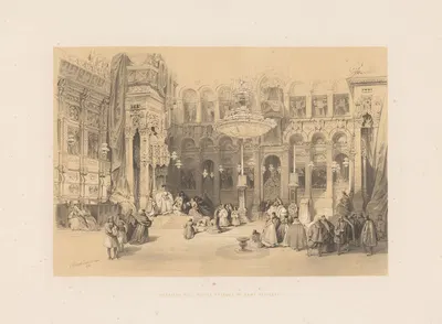 Intérieur de l'église Grecque du Saint-Sépulcre by François Stroobant, 1852 — digital art print download