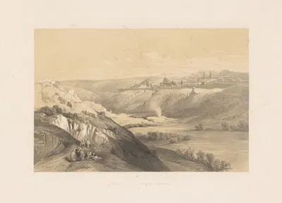 Jérusalem vu de la montagne des oliviers by François Stroobant, 1852 — digital art print download