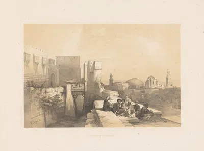 La citadelle de Jérusalem by François Stroobant, 1852 — digital art print download