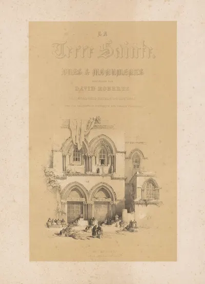 La terre sainte. Vues & monuments – Title page by François Stroobant, 1852 — digital art print download