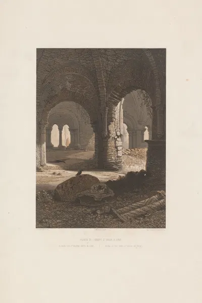 Ruins of the abby St Bavon at Ghent by François Stroobant, 1852 - 1878 — digital art print download