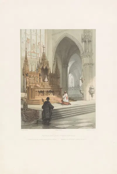 Tabernacle in Ste Gudule's church, Brussels by François Stroobant, 1852 - 1878 — digital art print download