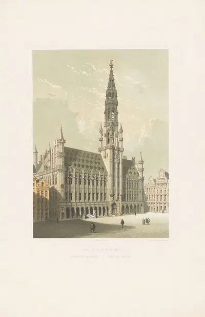 Town hall Brussels by François Stroobant, 1852 - 1878 — digital art print download