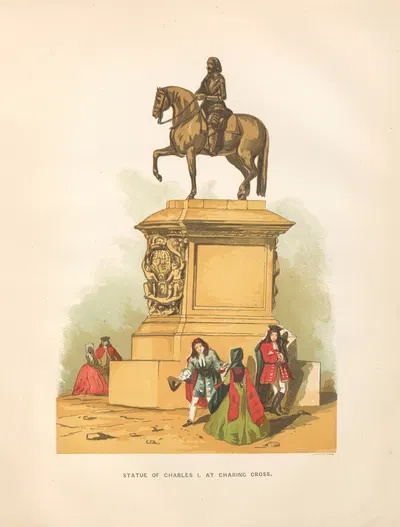 Статуя Карла I на Чаринг-Кросс by Чарльз Найт, 1864 — digital art print download