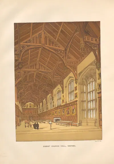 Зал Христовой церкви, Оксфорд by Чарльз Найт, 1864 — digital art print download