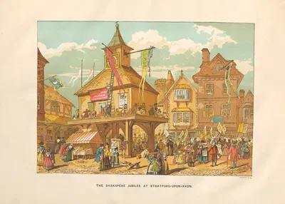 Юбилей Шекспира в Стратфорде-на-Эйвоне by Чарльз Найт, 1864 — digital art print download