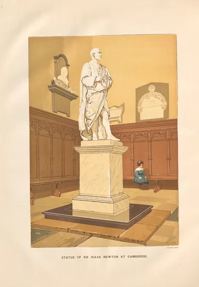 Статуя сэра Исаака Ньютона в Кембридже by Чарльз Найт, 1864 — digital art print download