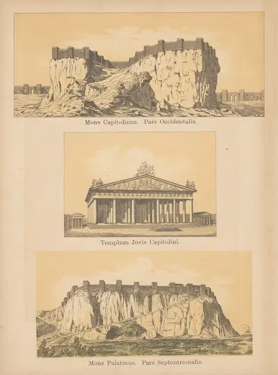 Монс Капитолийский, Темпл Юпитера Капитолийского, Монс Палатинус by Кристоф Зиглер, 1882 — digital art print download