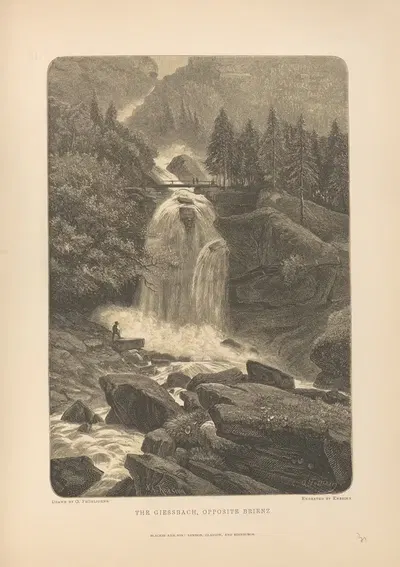 О. Фрёлихер – Гиесбах, напротив Бриенца by Теодор Гсель Фельс, 1881 — digital art print download