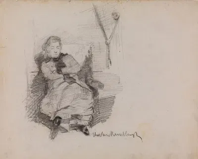 Woman Sleeping by Тео ван Риссельберге, 1882 — digital art print download