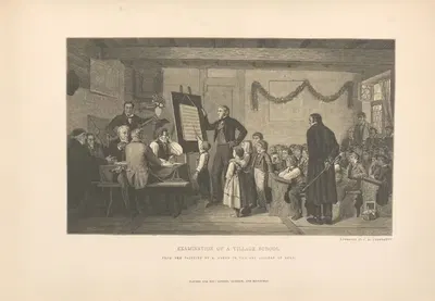 А. Анкер – Исследование деревенской школы by Теодор Гсель Фельс, 1881 — digital art print download