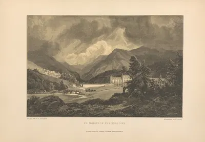 E. T. Compton – St. Moritz, in the Engadine by Theodor Gsell Fels, 1881 — digital art print download