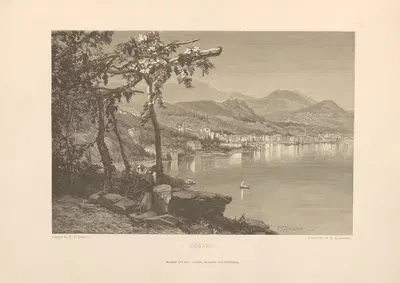 Э. Т. Комптон – Лугано by Теодор Гсель Фельс, 1881 — digital art print download