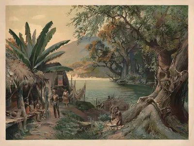 New Guinea by Franz Bukacz, 1905 — digital art print download