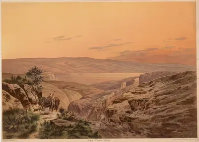 The Dead Sea by Friedrich Perlberg, 1911 — digital art print download