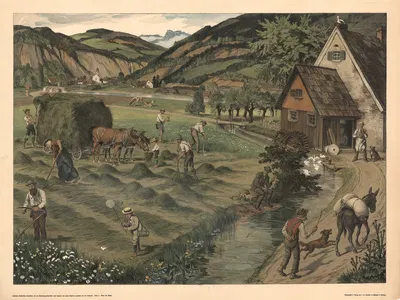 Луг и ручей by Лео Кайнради, 1904 — digital art print download