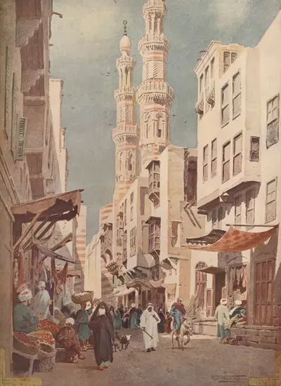 Восточная уличная сцена by Роберт Талбот Келли, 1904 — digital art print download