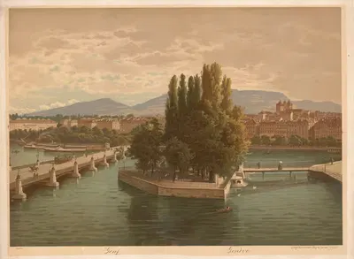 Geneve by Wilhelm Bernhard Benteli, 1891 — digital art print download