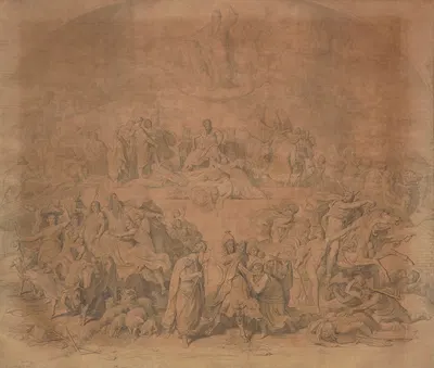 The Dispersion of People by Wilhelm von Kaulbach, 1844 — digital art print download