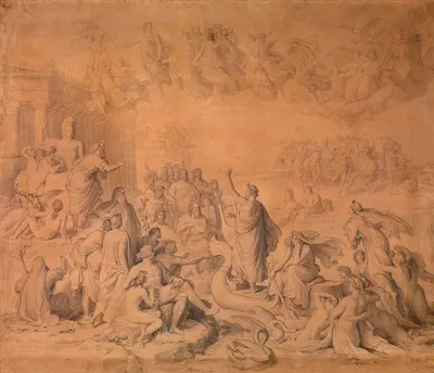 The Gods of Greece by Вильгельм фон Каульбах, 1849 — digital art print download