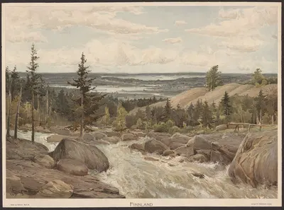 Финляндия by Аркадий Афанасьевич Чумаков, 1905 — digital art print download