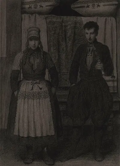 Couple From Marken by Ксавье Меллери — digital art print download