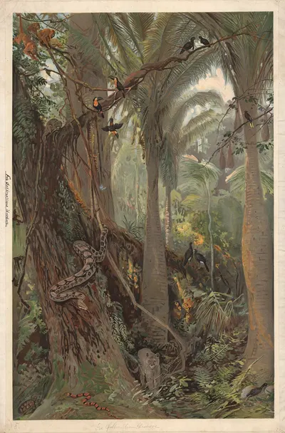 В восточном бразильском тропическом лесу by Август Шпехт, 1920 — digital art print download