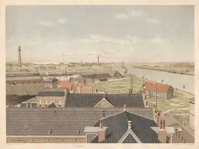 Морской шлюз в Иймюдене by Бернардус Бюэнинк, 1901 — digital art print download