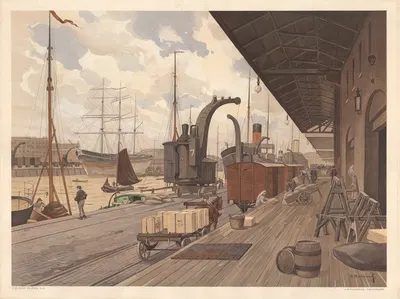Порт Роттердама by Бернардус Бюэнинк, 1901 — digital art print download