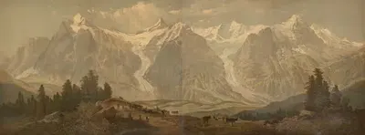 The Bernese Oberland by Carl Hasch, 1890 — digital art print download