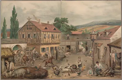 Интерьер фермерского дома by Эд Хёльцель, 1887 — digital art print download