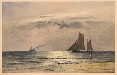 Шведское побережье I by Густав Ромин, 1900 — digital art print download