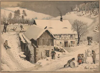 Winter by H. Kempter, 1890 — digital art print download
