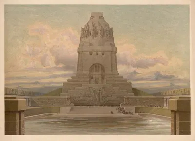Monument to the Battle of the Nations by Josef Klemm — digital art print download