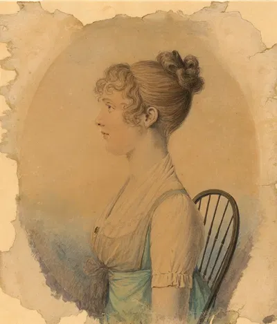 Elizabeth Lonsdale Kay Daingerfield by Charles Balthazar Julien Févret de Saint-Mémin — digital art print download