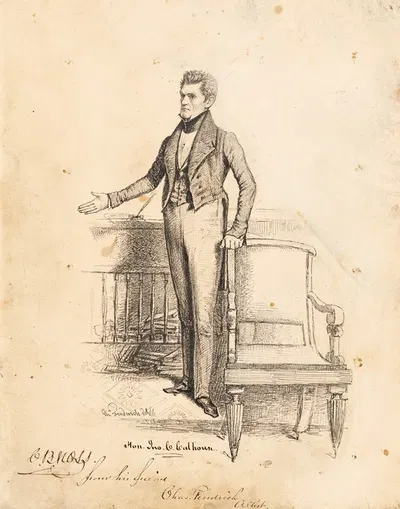 John Caldwell Calhoun by Charles Fenderich, 1838 — digital art print download