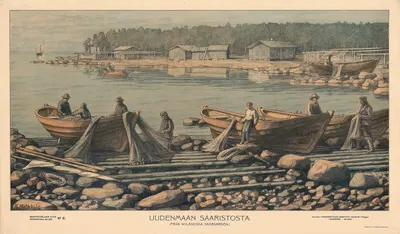 Uudenmaan Saaristosta (Från Nyländska Skärgården) by Kustaa Heikkilä, 1904 — digital art print download