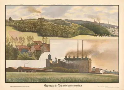 Тюрингская бурокаменная ландшафт by Оскар Якоби, 1903 — digital art print download