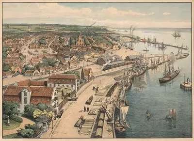 Вид на рыночный город by Петер Том-Петерсен, 1904 — digital art print download