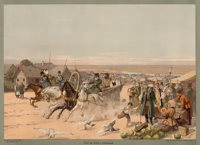 Европа – город и степь в южной России by Рудольф Хеллгреве, 1907 — digital art print download