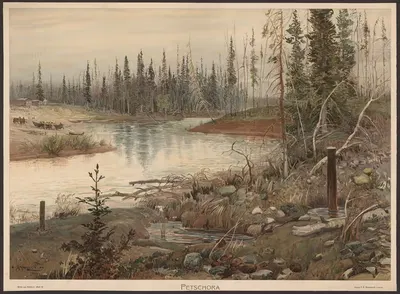 Печора by Сергей Иванович Ягужинский, 1905 — digital art print download