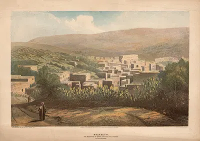 Nazareth. The mountains of Carmel and the little Hermon in the distance by Albert Augustus Isaacs, 1870 — digital art print…