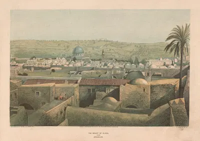 The Mount of Olives, from Jerusalem by Albert Augustus Isaacs, 1870 — digital art print download