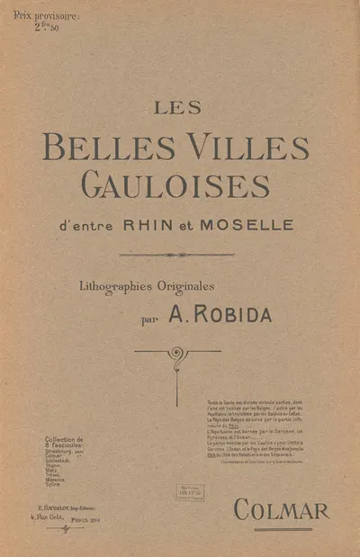 Les belles villes gauloises – Cover by Albert Robida, 1915 — digital art print download