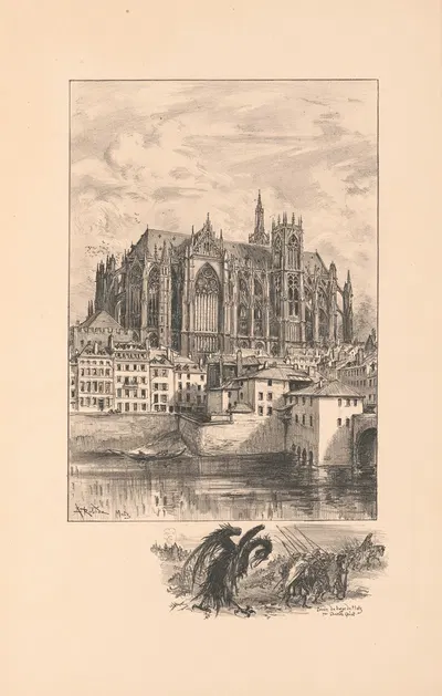Metz by Albert Robida, 1915 — digital art print download