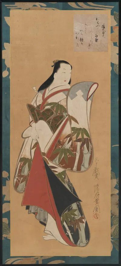 Standing Courtesan by Kaigetsudō Ando — digital art print download