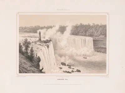 Ниагарский водопад, Подкова by Август Кёлльнер, 1849 — digital art print download