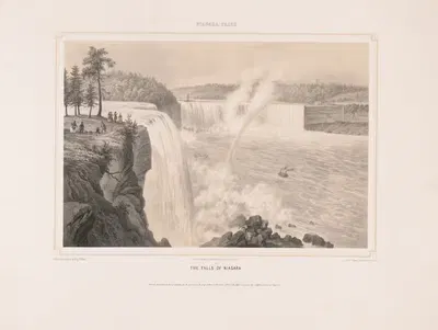 Ниагарский водопад by Август Кёлльнер, 1849 — digital art print download