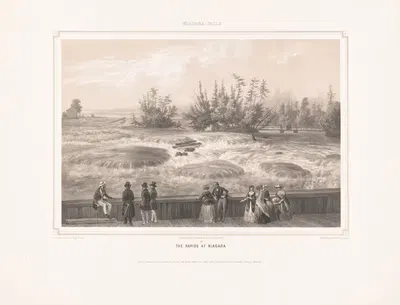 Ниагарский водопад. Пороги у Ниагары by Август Кёлльнер, 1848 — digital art print download