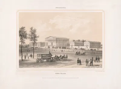 Колледж Жирар в Филадельфии by Август Кёлльнер, 1849 — digital art print download